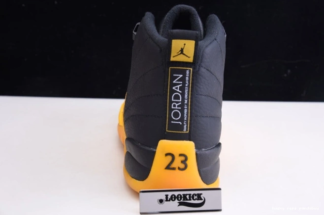Rep Husky Air University Gold 130690-070 Retro Jordan 12 Black 0629